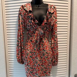 Elegant Mistletoe Holiday Sleeve Dress